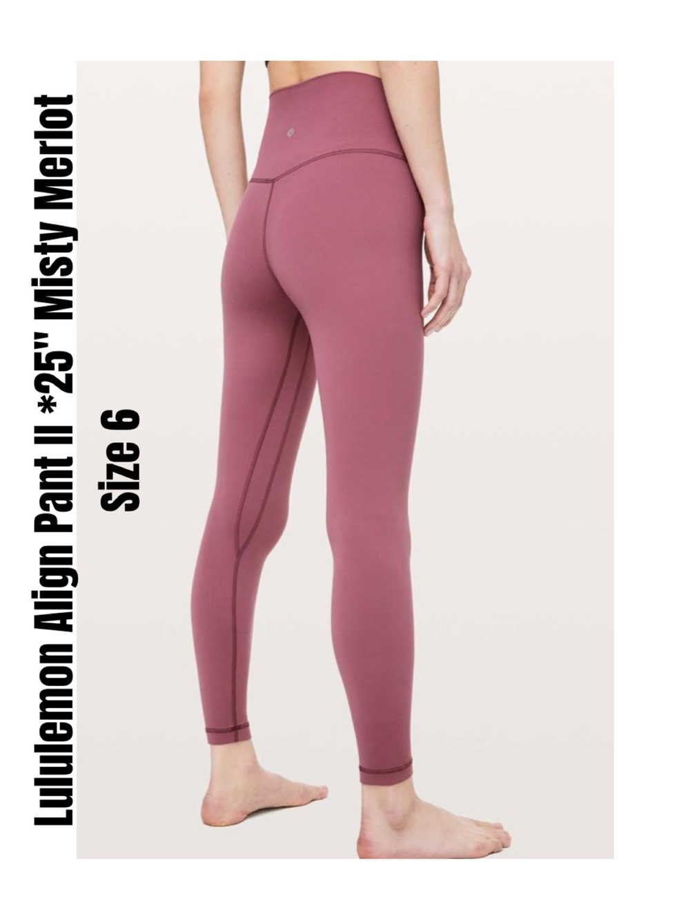 Lululemon Align Pant II *25" Misty Merlot Size 6